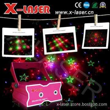Mini Red Green Violet Five Graphics Fireworks Laser Light